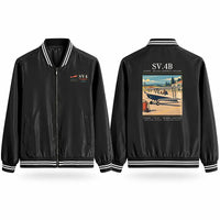 Thumbnail for Stampe SV.4B Stylish Jackets - Baseball Collar - Poster - Black