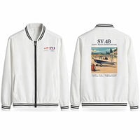 Thumbnail for Stampe SV.4B Stylish Jackets - Baseball Collar - Poster - White