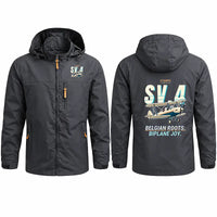 Thumbnail for Stampe SV.4B Stylish Jackets - Hooded Windbreaker - Cartoon - Charcoal
