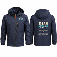 Thumbnail for Stampe SV.4B Stylish Jackets - Hooded Windbreaker - Original - Navy Blue