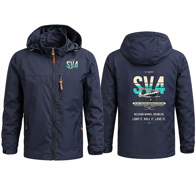 Stampe SV.4B Stylish Jackets - Hooded Windbreaker - Original - Navy Blue