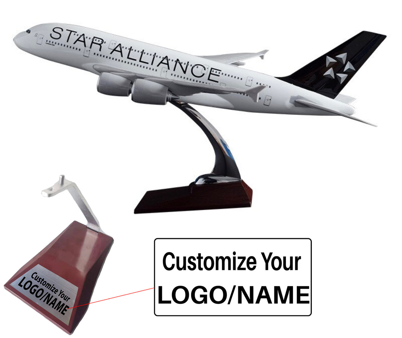 Star Alliance Airbus A380 Airplane Model (Handmade 45CM