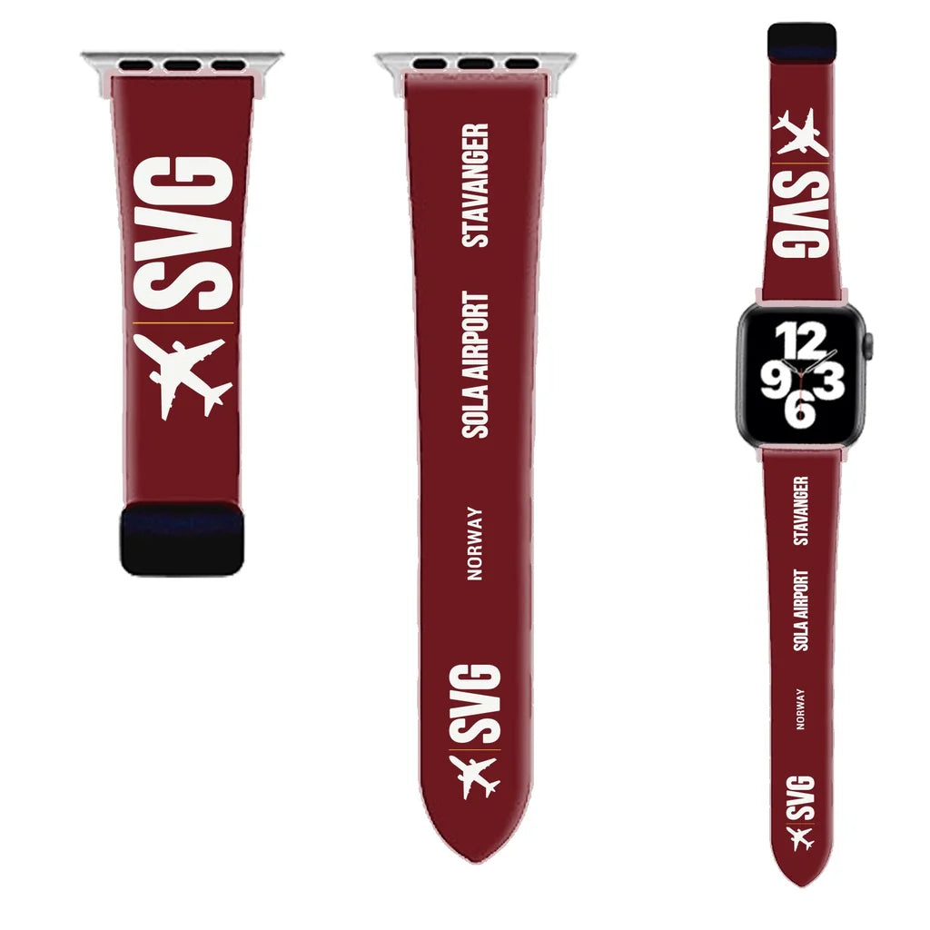 WBV6 | Stavanger Airport, Sola SVG | Dark Red (Magnetic Band)