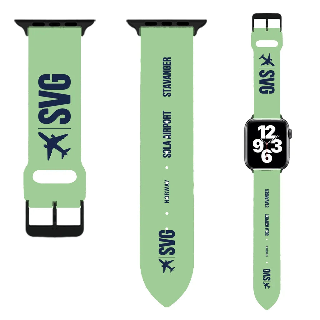WBV6 | Stavanger Airport, Sola SVG | Light Green (Metal Buckle)