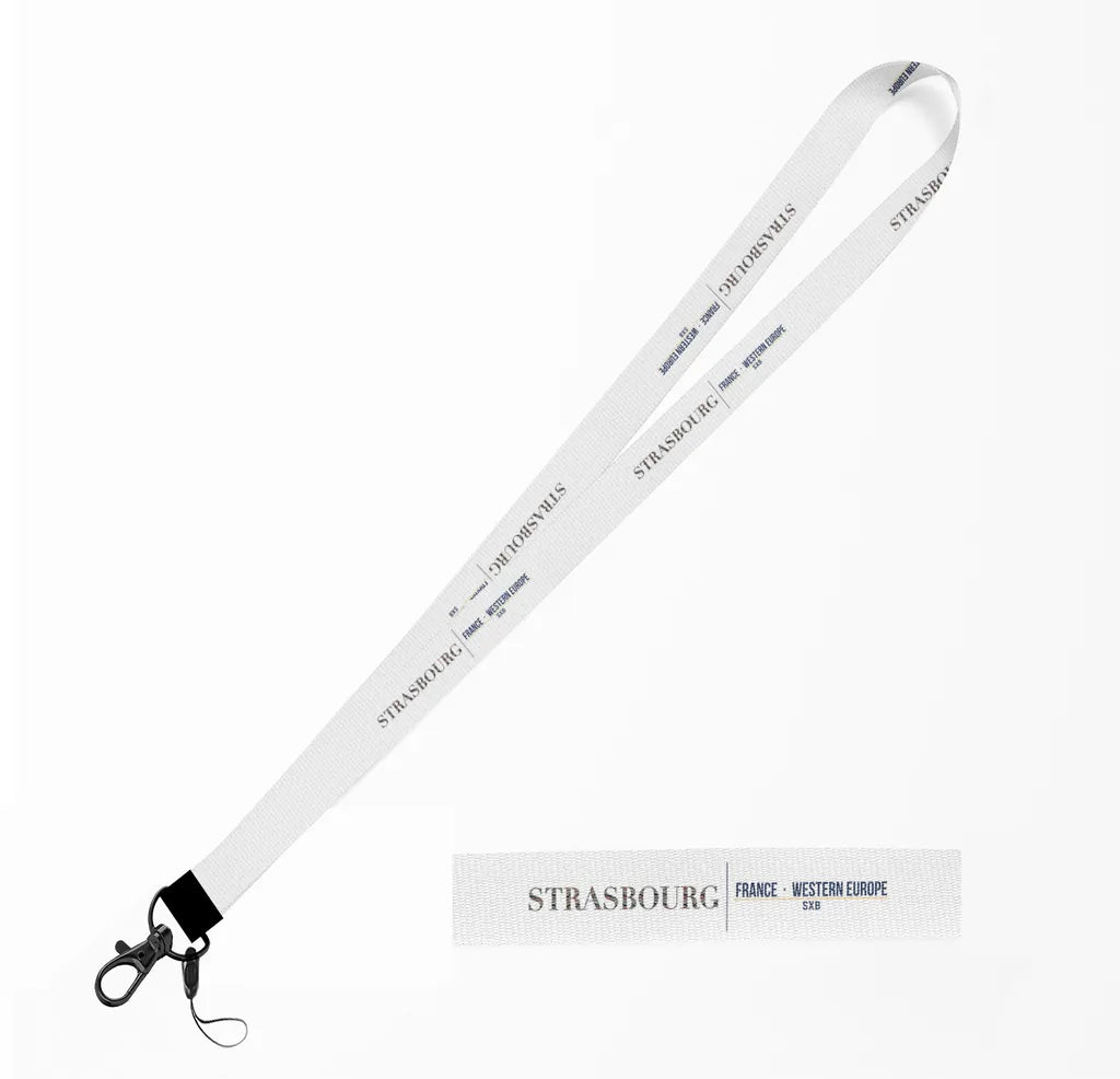 Strasbourg City Series lanyard - white