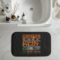 Thumbnail for Student Pilot Label Designed Bath Mats