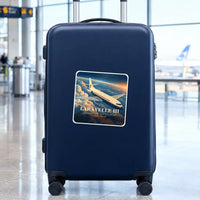 Thumbnail for Sud Aviation Caravelle III - 3D + Name - Square Sticker - Suitcase