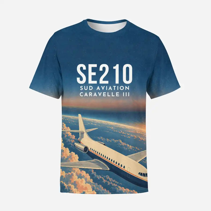 Sud Aviation Caravelle III 3D All-Over Print Clothing - T-Shirt - 3D
