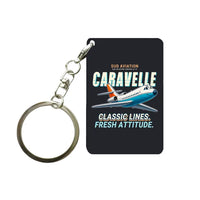 Thumbnail for Sud Aviation Caravelle III - Cartoon - Key Chain - Black
