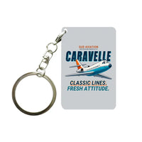 Thumbnail for Sud Aviation Caravelle III - Cartoon - Key Chain - Light Gray