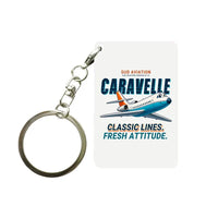 Thumbnail for Sud Aviation Caravelle III - Cartoon - Key Chain - White