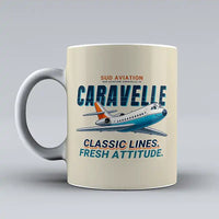 Thumbnail for Sud Aviation Caravelle III - Cartoon - Mug - Beige