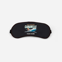 Thumbnail for Sud Aviation Caravelle III - Cartoon + Name - Sleep Mask - Black