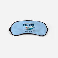 Thumbnail for Sud Aviation Caravelle III - Cartoon + Name - Sleep Mask - Light Blue