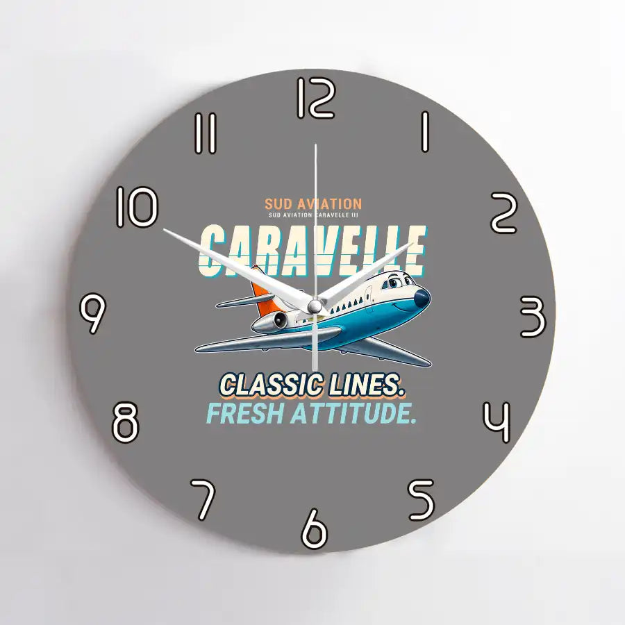 Sud Aviation Caravelle III - Cartoon - No Frame - Gray