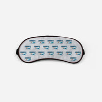 Thumbnail for Sud Aviation Caravelle III - Cartoon Pattern - Sleep Mask - Light Gray