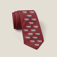 Thumbnail for Sud Aviation Caravelle III - Cartoon Pattern - Tie - Dark Red