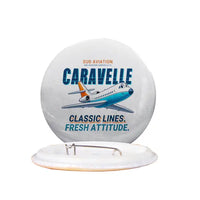 Thumbnail for Sud Aviation Caravelle III - Cartoon - Pin - White