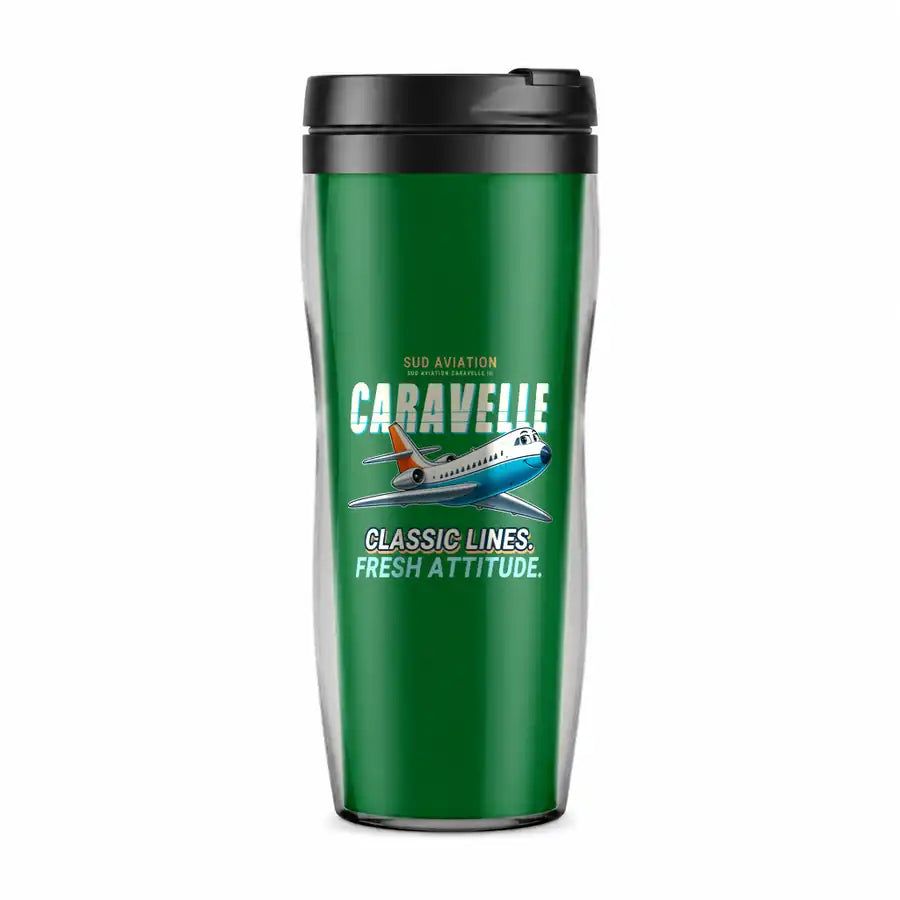 Sud Aviation Caravelle III - Cartoon - Plastic (No Holder) - Green