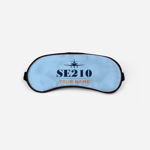 Sud Aviation Caravelle III - Heritage + Name - Sleep Mask - Light Blue