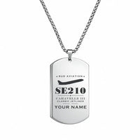 Thumbnail for Sud Aviation Caravelle III - Necklace - Heritage + Name - Silver