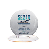 Thumbnail for Sud Aviation Caravelle III - Original + Name - Pin - Light Gray