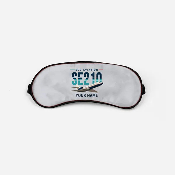Sud Aviation Caravelle III - Original + Name - Sleep Mask - Light Gray