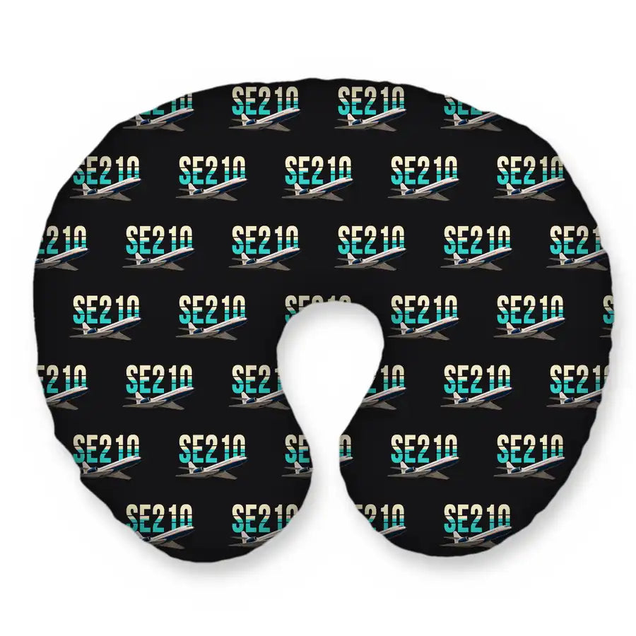 Sud Aviation Caravelle III - Original Seamless - Travel Pillow - Black