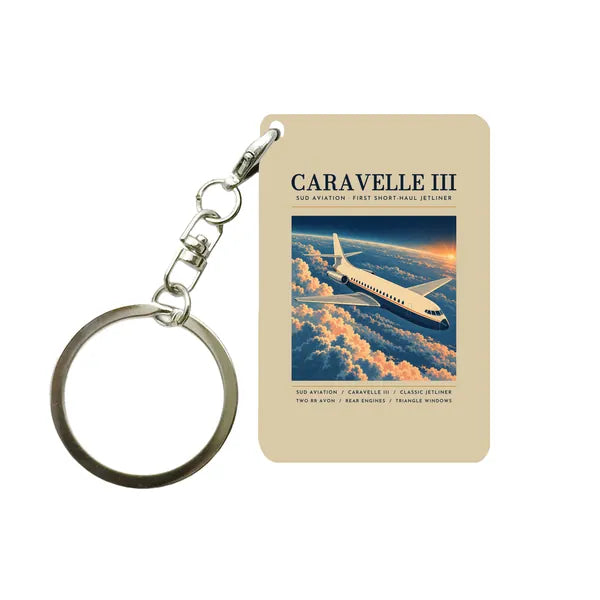 Sud Aviation Caravelle III - Poster - Key Chain - Beige