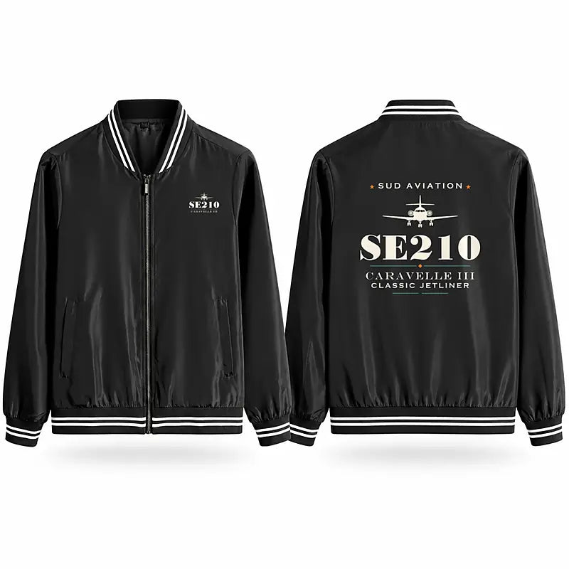 Sud Aviation Caravelle III Stylish Jackets - Baseball Collar - Heritage - Black