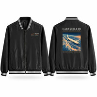 Thumbnail for Sud Aviation Caravelle III Stylish Jackets - Baseball Collar - Poster - Black