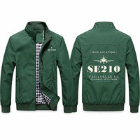 Thumbnail for Sud Aviation Caravelle III Stylish Jackets - Stand Collar - Heritage - Green