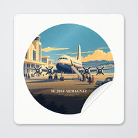 Thumbnail for Sud-Est SE.2010 Armagnac - 3D + Name - Circle Sticker - Peel