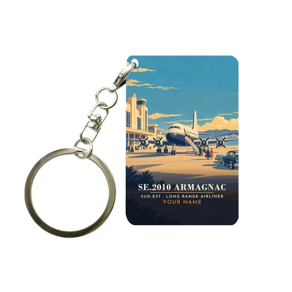 Sud-Est SE.2010 Armagnac - 3D + Name - Key Chain - Full Print
