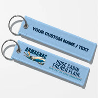 Thumbnail for Sud-Est SE.2010 Armagnac Aviator Key Chains - Light Blue - Cartoon - Personalized