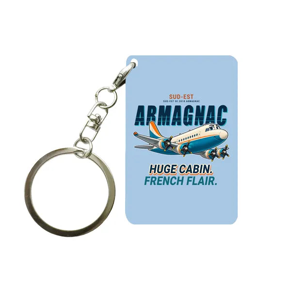 Sud-Est SE.2010 Armagnac - Cartoon - Key Chain - Light Blue