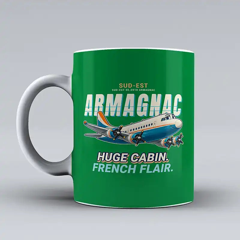 Sud-Est SE.2010 Armagnac - Cartoon - Mug - Green