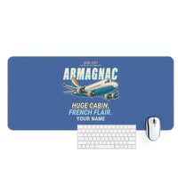 Thumbnail for Sud-Est SE.2010 Armagnac - Cartoon + Name - Desk Mat - Blue