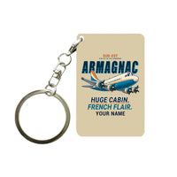 Thumbnail for Sud-Est SE.2010 Armagnac - Cartoon + Name - Key Chain - Beige