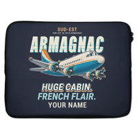 Thumbnail for Sud-Est SE.2010 Armagnac - Cartoon + Name - Laptop Sleeve