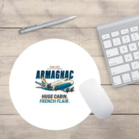 Thumbnail for Sud-Est SE.2010 Armagnac - Cartoon - Round Mouse Pad - White