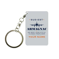 Thumbnail for Sud-Est SE.2010 Armagnac - Heritage + Name - Key Chain - Light Gray