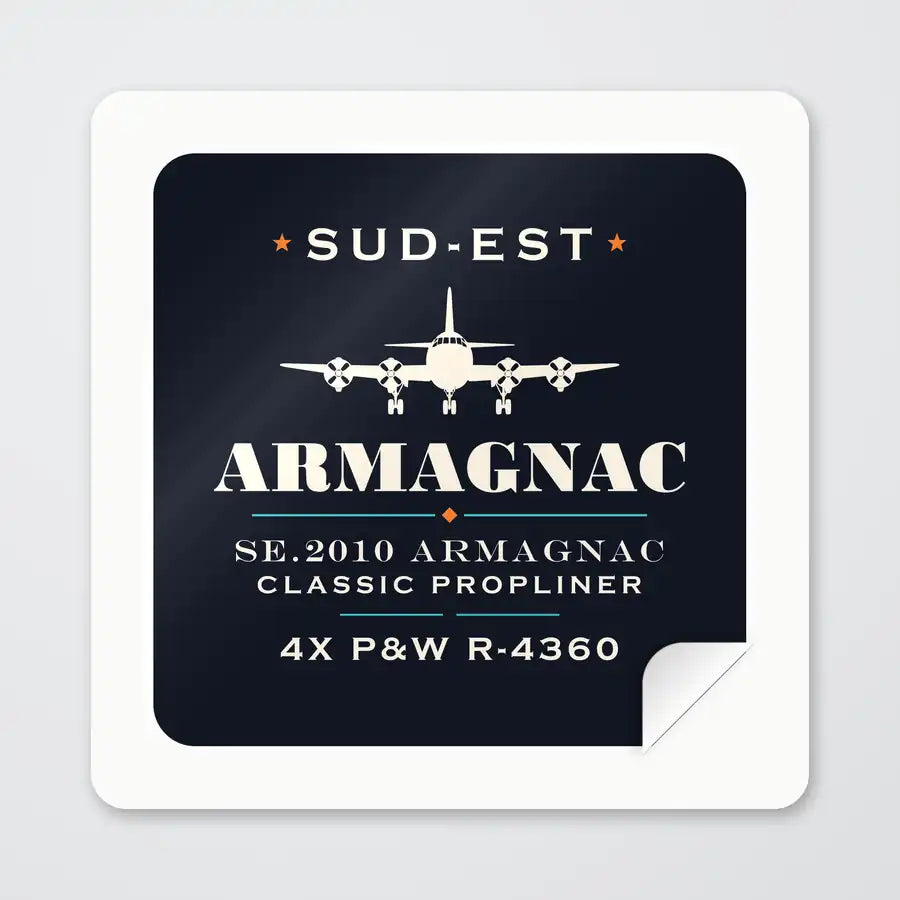 Sud-Est SE.2010 Armagnac - Heritage - Square Sticker - Peel