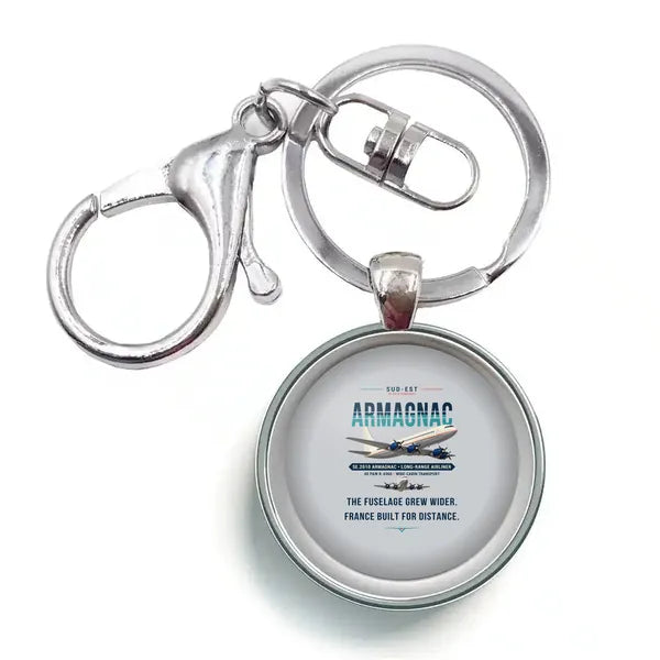 Sud-Est SE.2010 Armagnac - Original - Circle Key Chain - Light Gray