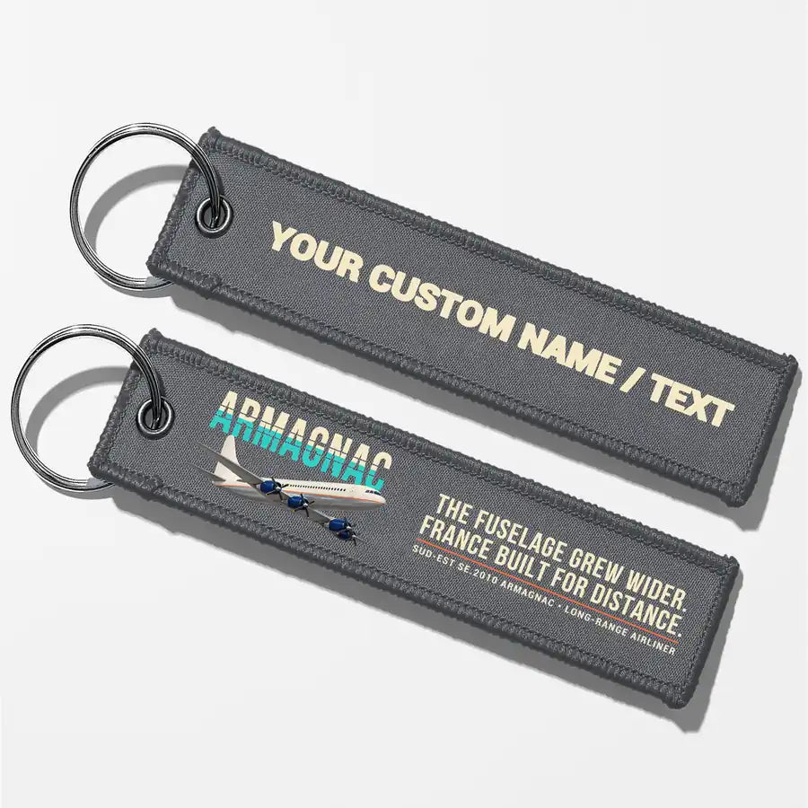 Sud-Est SE.2010 Armagnac Aviator Key Chains - Gray - Original - Personalized