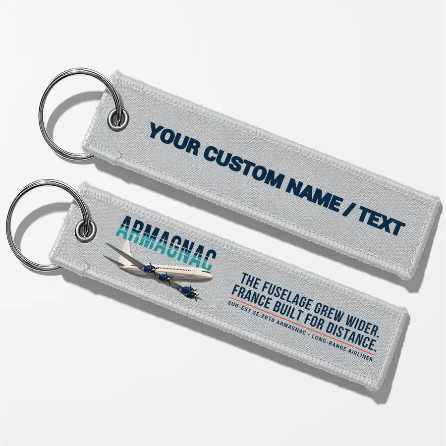 Sud-Est SE.2010 Armagnac Aviator Key Chains - Light Gray - Original - Personalized