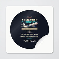 Thumbnail for Sud-Est SE.2010 Armagnac - Original + Name - Circle Sticker - Peel