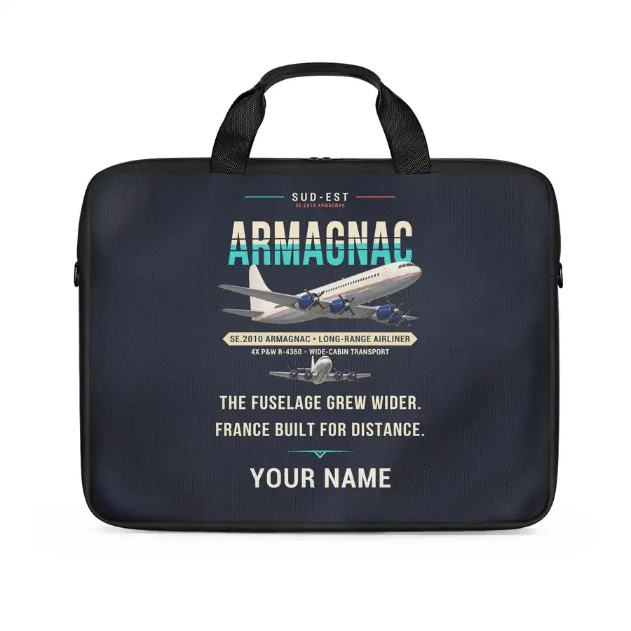 Sud-Est SE.2010 Armagnac - Original + Name - Laptop Bag