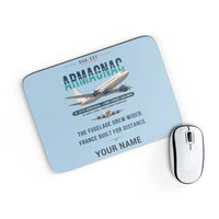Thumbnail for Sud-Est SE.2010 Armagnac - Original + Name - Mouse Pad - Light Blue