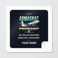 Thumbnail for Sud-Est SE.2010 Armagnac - Original + Name - Square Sticker - Peel